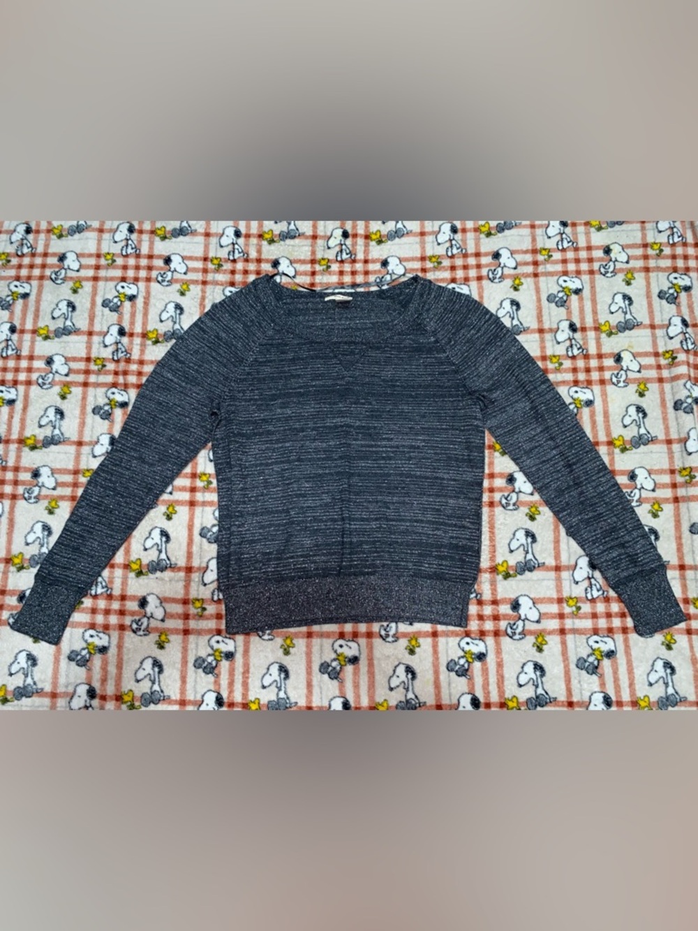 DKNY Dark Heather Gray Marled Crewneck Sweater